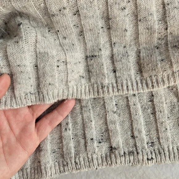 Madewell Donegal Evercrest Oatmeal Rollneck Wool Blend Turtleneck Sweater - Picture 5 of 9